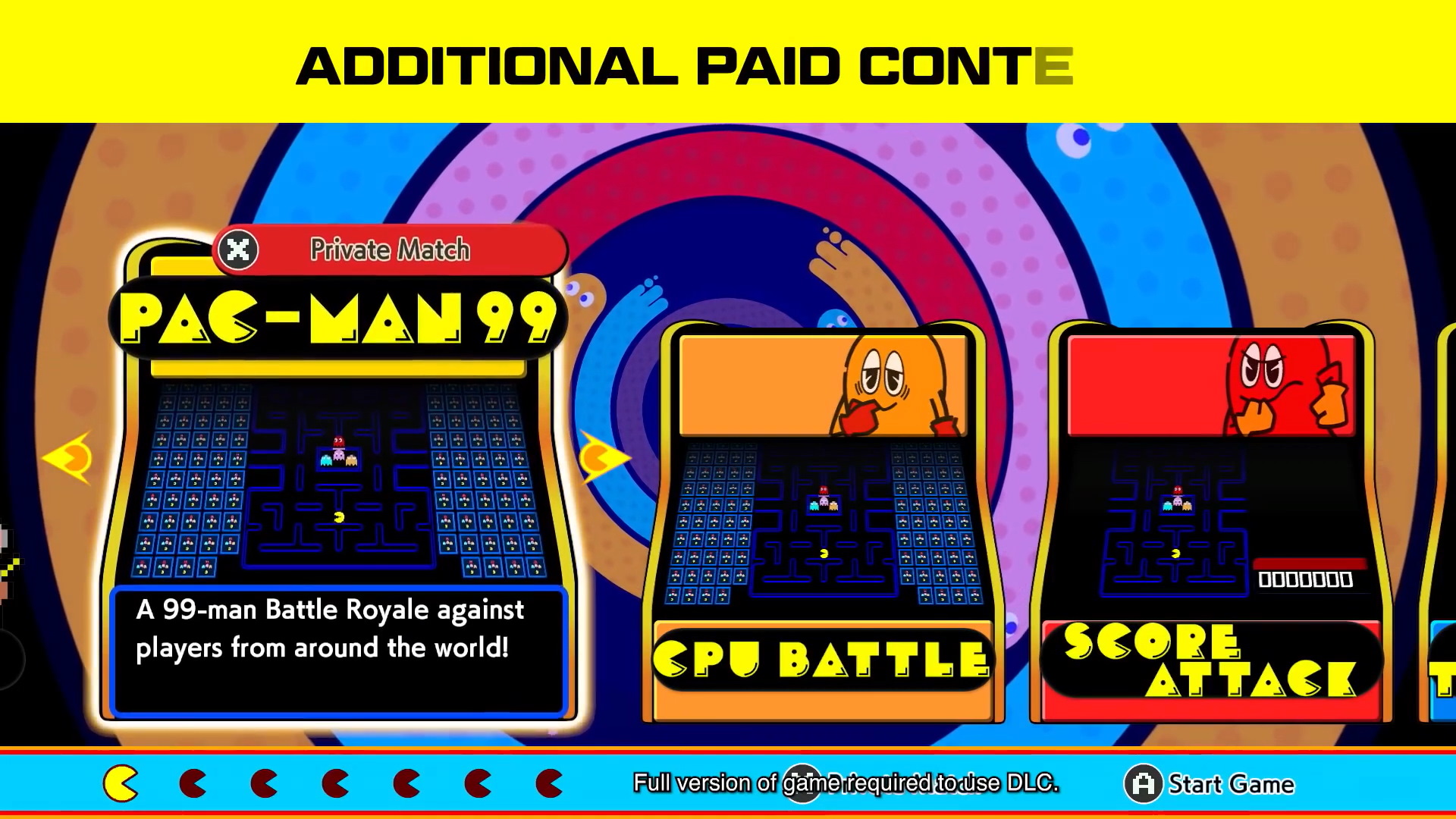 Pac-Man 99 Paid DLC Announced, Includes Additional Modes And